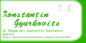 konstantin gyurkovits business card